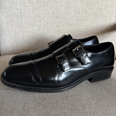 Gucci Double Mono Strap Leather Dress Shoes Made in Italy Men s 11 D
