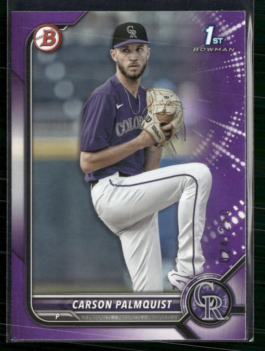 2022 Bowman Draft #BD-31 Carson Palmquist Purple #/250