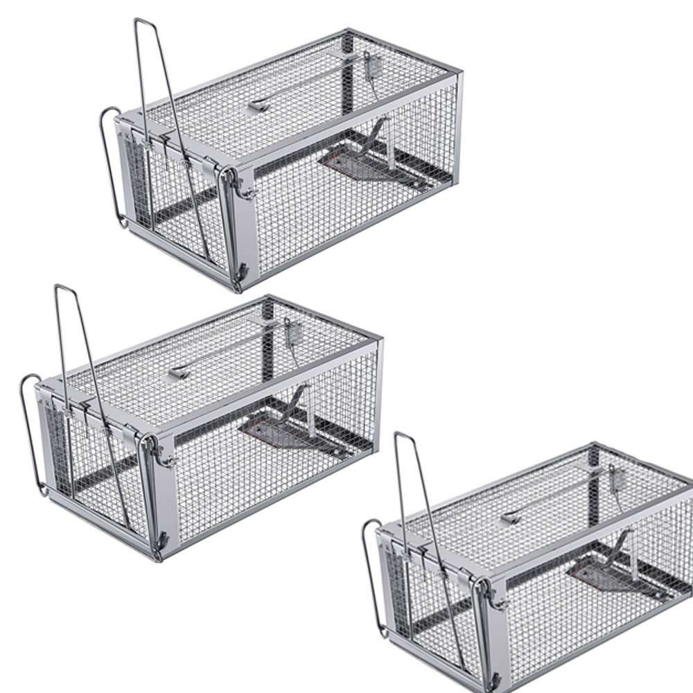 1-3pc Cage Trap Live Humane for Squirrel Chipmunk Rat Mice Rodent Animal Catcher