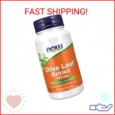 NOW Foods Supplements, Olive Leaf Extract 500 mg, Free Radical Scavenger*, 60 Ve