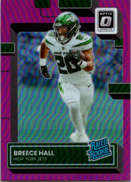 2022 Panini Donruss Optic - Rated Rookie Breece Hall #214 Pink Prizm (RC) JETS