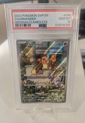 Pokémon Charmander TCG #044 SVP en Black Star Promo, Obsidian Flames PSA 10
