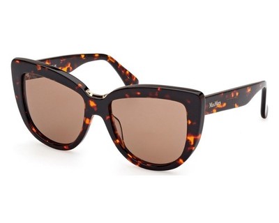 Max Mara Spark2 MM0076 52E Havana Cat Eye Plastic Sunglasses Frame 55-17-140