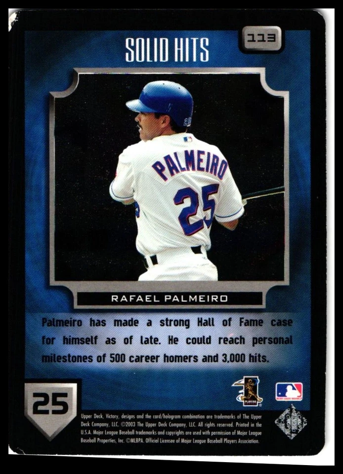 2003 Upper Deck Victory #113 Rafael Palmeiro - Image 2 of 2