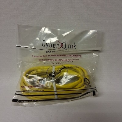 Cyber Link CAT 5e PATCH CORD! 6 FT. 4 Twisted Pair 24 AWG Standard.........W11D3