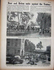 Original Old Antique Print 1915 Ww1 R.A.M.C British Siers Red Cross Africa