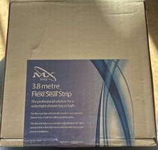 MX 3.8m Flexi Seal Strip - Waterproof Tape for Shower Tray & Bath Blue Upstand
