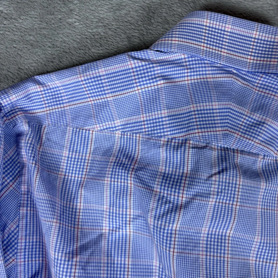Charles Tyrwhitt Dress Shirt Mens 14.5 32 Slim Fit Non Iron Multicolor Plaid - Image 4 of 4