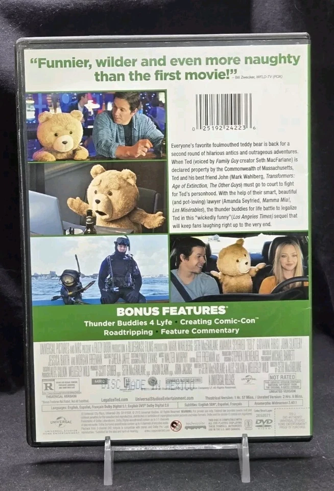 UNIVERSAL PIC. - TED 2 UNRATED - DVD - 2015 - SETH MACFARLANE - MARK WAHLBERG - Image 2 of 2