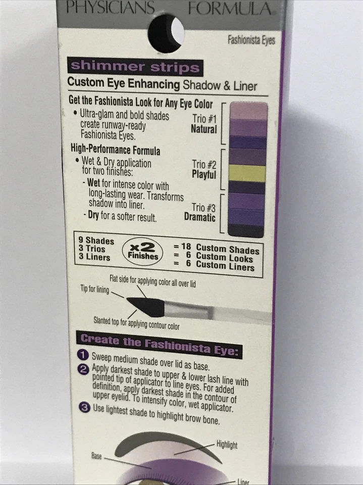Physicians Formula Shimmer Strips Shadow & Liner Fashionista Eyes (7565) - Image 4 of 4