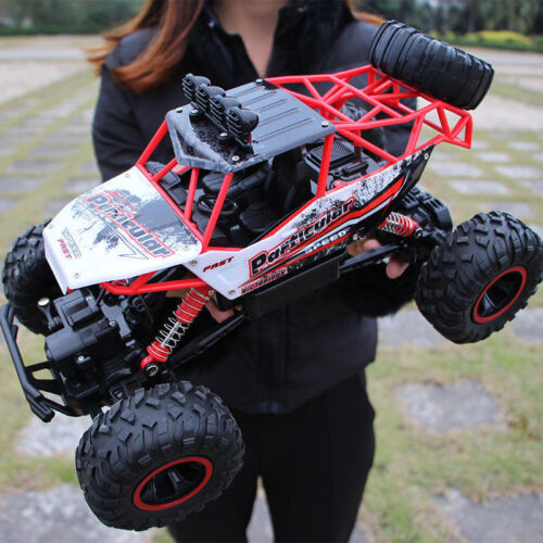 UK Large Remote Control RC Cars Big Wheel Car Monster Truck 4WD Kid Toy Electric - Picture 4 of 16