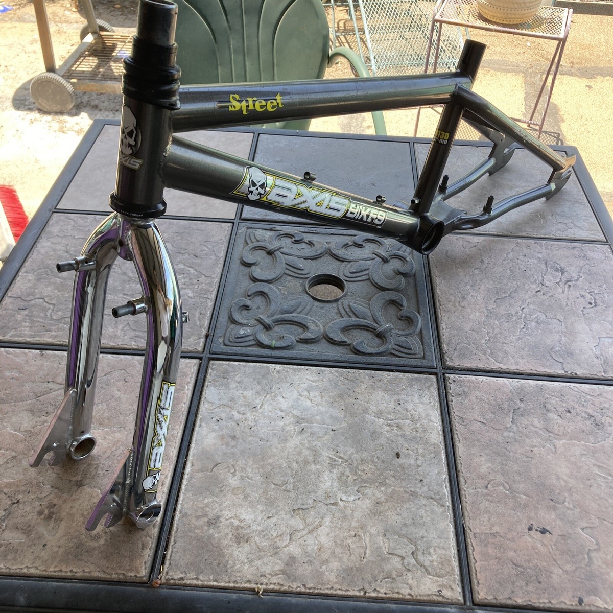 Axxis bmx frame, and forks mid school bmx, RARE | eBay