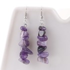 Beautiful Handmade Natural Amethyst Stone Dangle Earrings