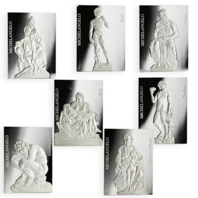 Niue 10 dollar set of 7 coins Michelangelo Sculpture silver coin