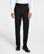 Alfani Mens Slim Fit Stretch Solid Suit Pants Black 36W X 30L