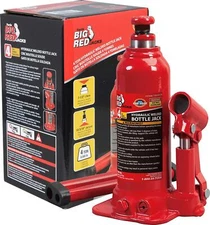 BIG RED 4 Ton (8,000 LBs) Capacity Hydraulic Welded Bottle Jack, TAM90403B