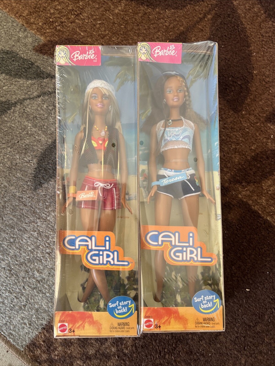 2 Cali Girl Suntan Beach Surfer Fashion Dolls BARBIE/THERESA 2003