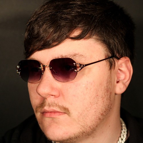 Luxury Rimless Purple Gradient Tint Gold Frame Men's Hip Hop Buffs Sunglasses - Picture 3 of 6
