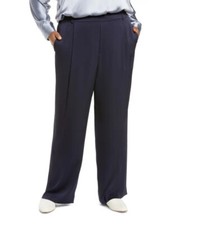 Vince Plus XXXL 3XL Womens Pants Coastal Blue Crepe Wide Leg PullOn Trouser 325
