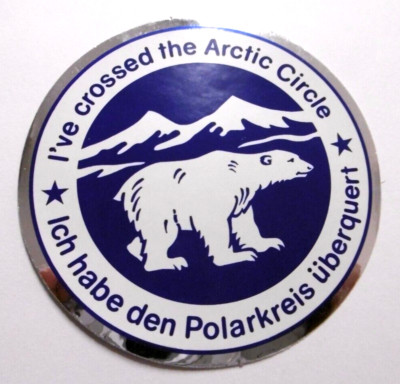 Souvenir-Aufkleber Ich hab den Polarkreis überquert Norwegen Arctic Circle SF80s