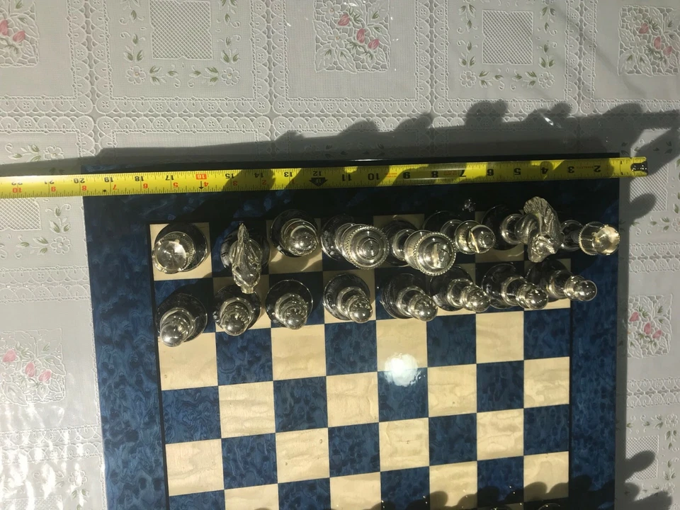 Rare One Of One: Handcrafted Chess Board Set with Raised Frame - Image 2 of 4