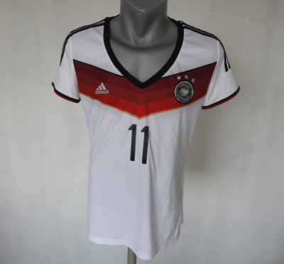 Germany WC 2014 WOMENS Home Jersey #11 Klose Adidas White Shirt