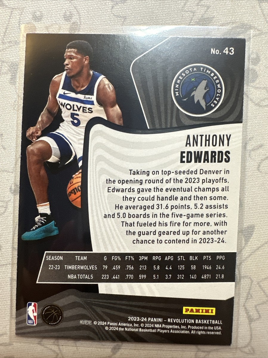 agew✖️REDCARD 2023-24 Panini Revolution - Anthony Edwards #43 for sale