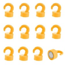 Strong Magnets Push Pins for Whiteboard, Magnet Hooks for 12 Pack Orange