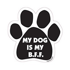 My Dog Is My BFF Dog Paw Car Magnet