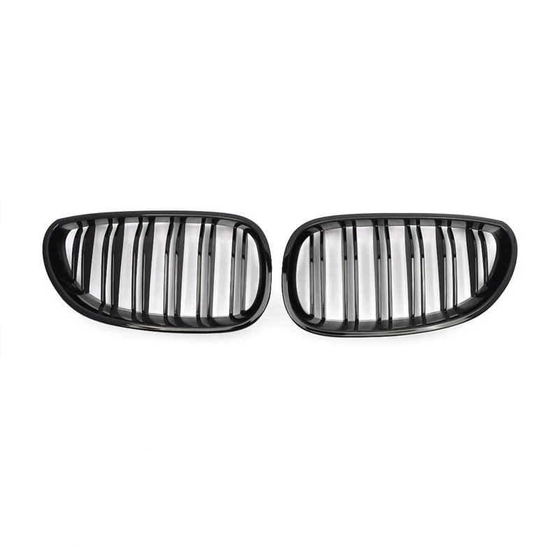 Glossy Black Grille For BMW E60 E61 528i 535i 525i 530i 530xi 545i M5 2003-2009 Foto 3 de 4