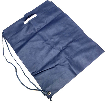 Blau Kordelzug Ordnung Tasche mit Griff Einkaufsbuchträger Faltbar Praktisch Aufbewahrung