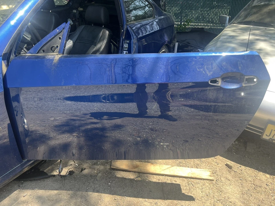 BMW 335i M3 2007-2013 cupé original conductor izquierdo puerta exterior carcasa azul OEM Foto 2 de 3