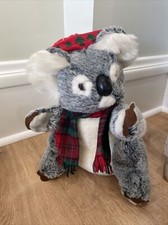 VINTAGE Pacific Rim Sources Koala Plush Winter Christmas Scarf Hat