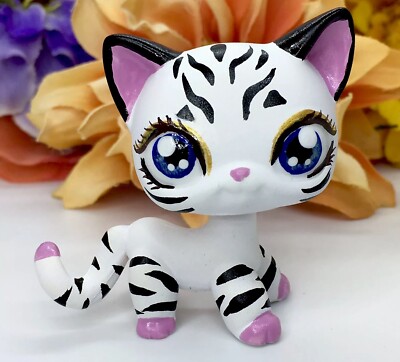 Toys Mini  Pet Shop, Short Hair, Tiger Cat, Custom, Hand Painted,  Nice