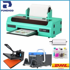 PUNEHOD A3+ L1800 DTF Printer Direct to Film Printer+Shaker+Heat Press Home DIY