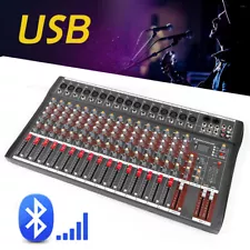 16-Channel Studio Audio Mixer Digital Sound Mixing Console with Bluetooth & USB