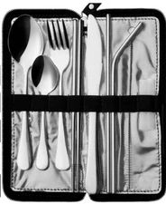 Portable Travel Utensils, Reusable Silverware with Case for Fixing Tableware,...