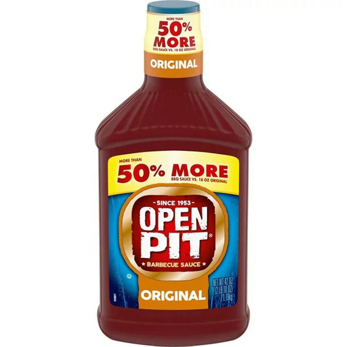 Open Pit Blue Label Original Spicy BBQ Sauce Lg Value Size 42 oz