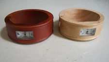 Natural Hypoallergenic Geneva Wood Women's Fashion Casual Wear Cuff Bangle Watch