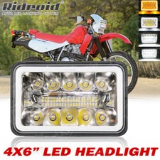 4X6" Square Motorcycle LED Headlight Hi/Lo DRL For Honda XR250L XR650L XR650R