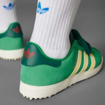 Adidas Gazelle Golf Mens 14 Green Yellow Suede Spikeless Shoes IH2268 NEW adidas Gazelle Spikeless Golf Sneakers - Green | Free  main image 3