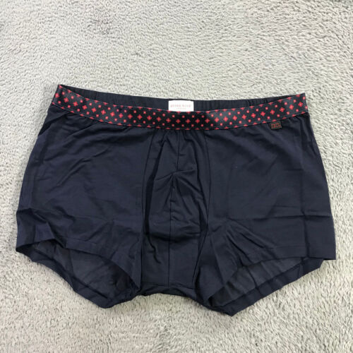 Derek Rose Briefs Mens Large Closed Hipster Boxer Briefs Underwear Trunk Blue