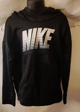 Nike-Unisex Youth Black Dri-Fit Pullover Hoodie size S