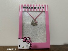 HELLO KITTY by SANRIO PINK NECKLACE CRYSTAL STONES NEW