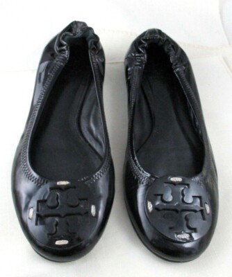 TORY BURCH Black Patent Leather BALLET Flats Size 6-1/2 LEFT & Size 6 Right | eBay