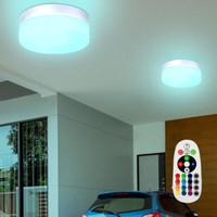 Deckenleuchte Deckenlampe Esszimmerlampe Glas Fernbedienung Dimmbar Rgb Led 2X