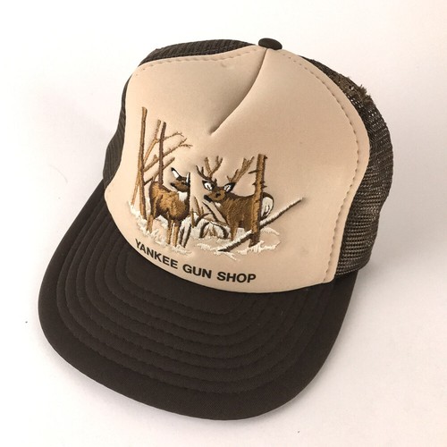 Vintage Deer Hunting Trucker Hat Yankee Gun Shop Gem