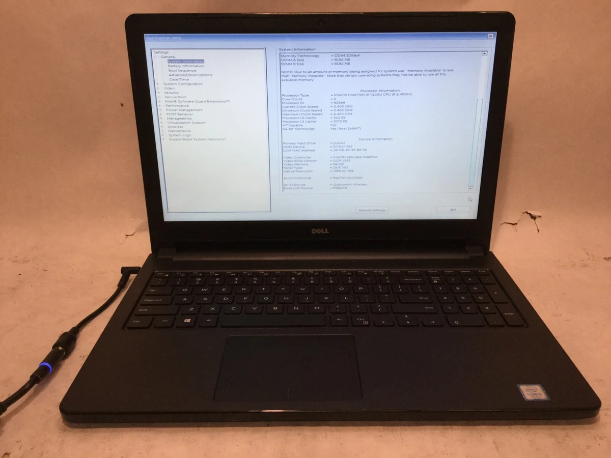 Dell Windows 10 Intel Core i3 7th Gen. PC Laptops & Netbooks for