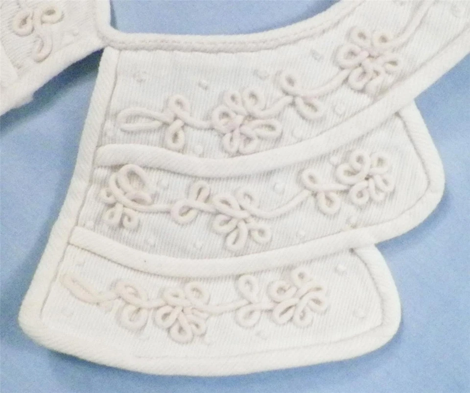 Cuello Victoriano Infantil Pasamantería Borde 3 Niveles Vintage Algodón Hecho a Mano BONITO Foto 3 de 4