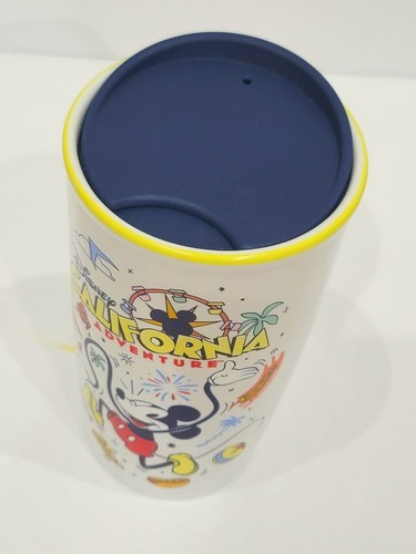 NEW! Disney Parks Starbucks Ceramic Tumbler Travel Mugs Mickey Minnie Mouse Set - Picture 5 of 6